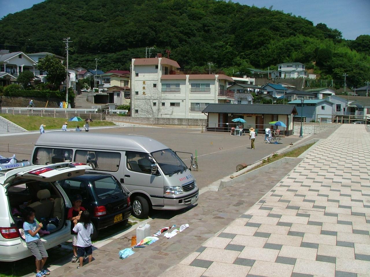 留田浜辺公園の駐車場の写真