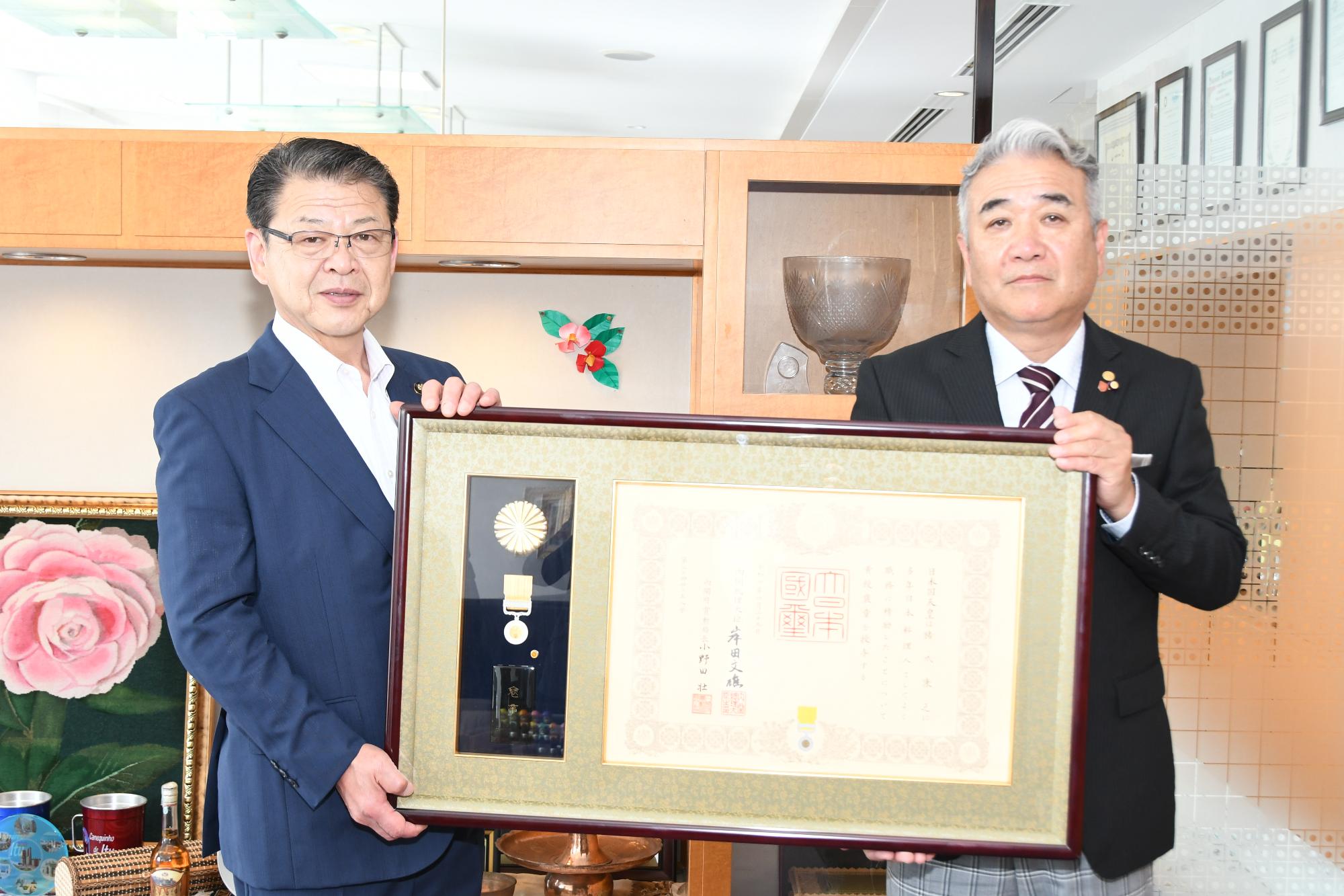 0526静岡県日本調理技能士会猪爪氏黄綬褒章受章報告